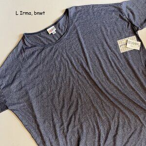 Large Lularoe Irma oversized tunic top, denim blue